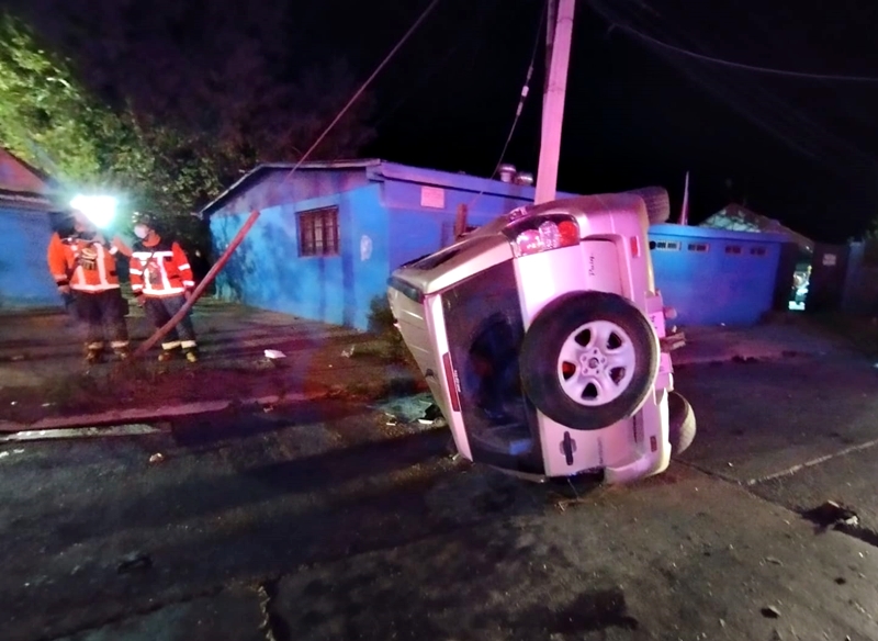 Andes on line Conductor herido en su rostro dejó violenta colisión