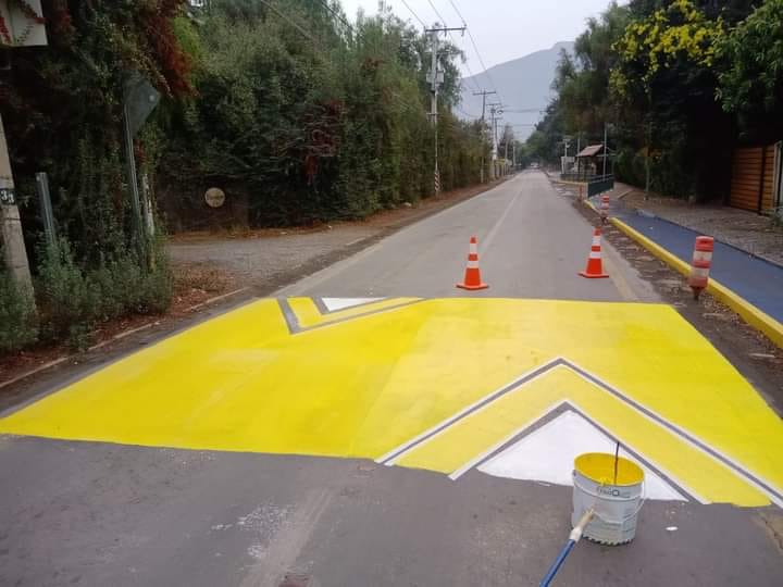 Andes on line Instalarán nuevos reductores de velocidad en el camino