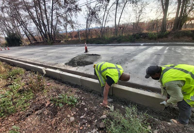 Andes on line | Avanzan obras de mejoramiento vial que ejecuta el MOP ...